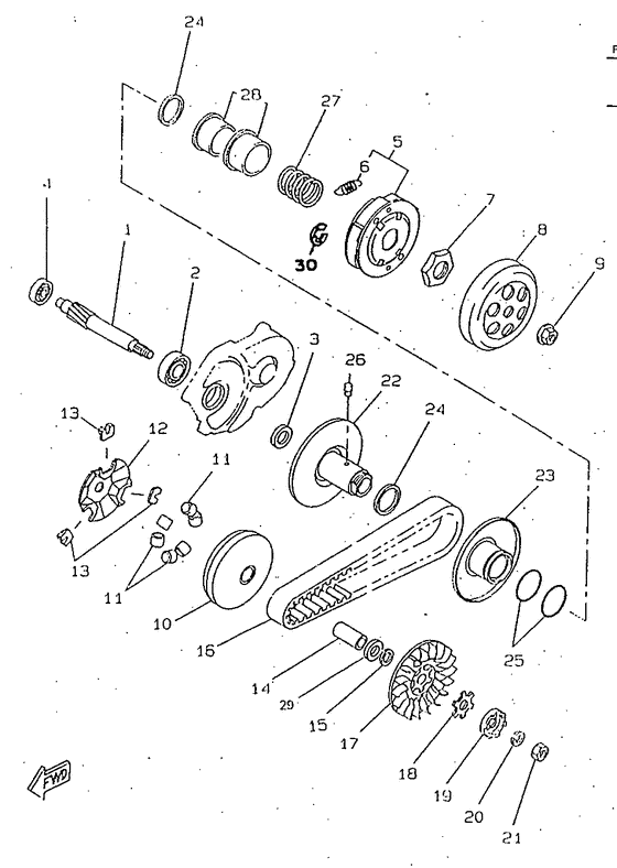 CW50RSX Сцепление