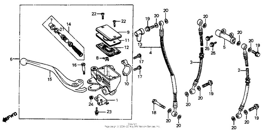 Front brake master + cylinder