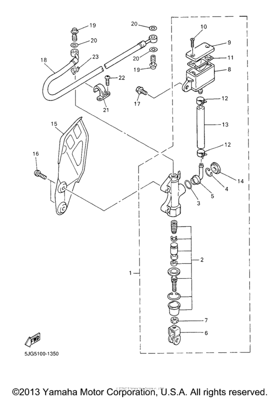 YZ426FP Задний торм цилиндр