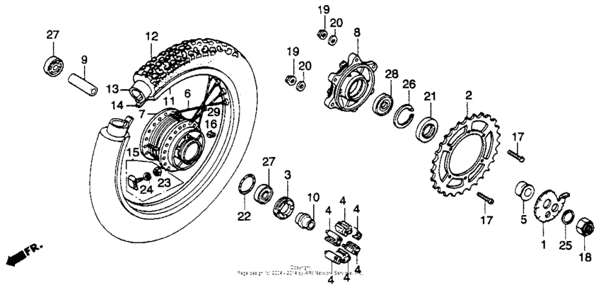 Rear wheel 82-83