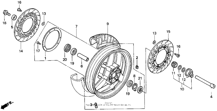 St1100a front wheel 95-98