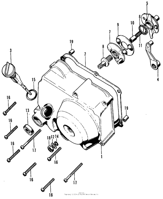CT70 Крышка картера правая