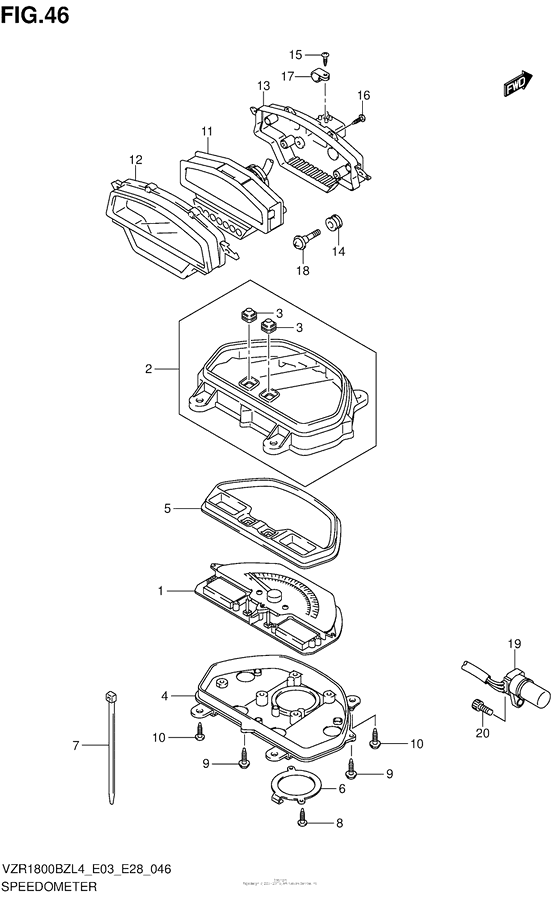 VZR1800BZ Speedometer (Vzr1800Bzl4 E28)