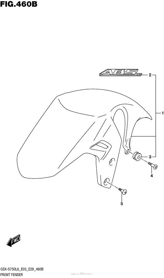 Front Fender (Gsx-S750Al6 E28)