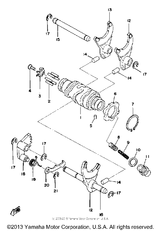 Shift cam - fork