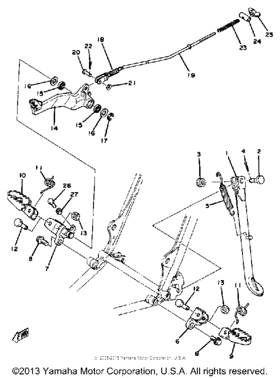 Stand - footrest brake-pedal