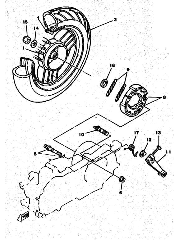Rear wheel complete assy