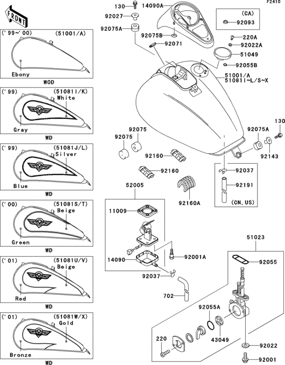 VN1500 Fuel tank(1 / 2)(vn1500-e2-e4)