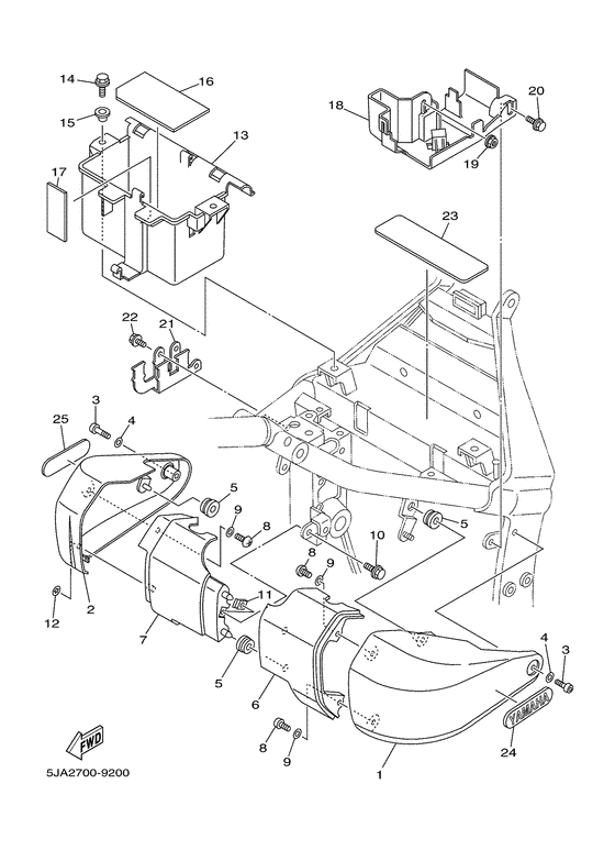 XV1600A Боковые обтекатели