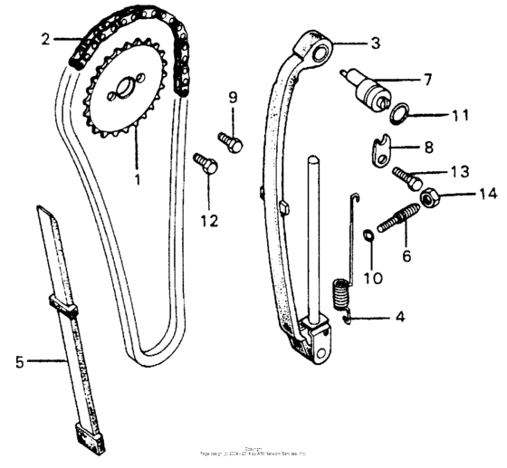 Cam chain + tensioner