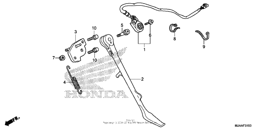 VT750C2B Side stand (1)