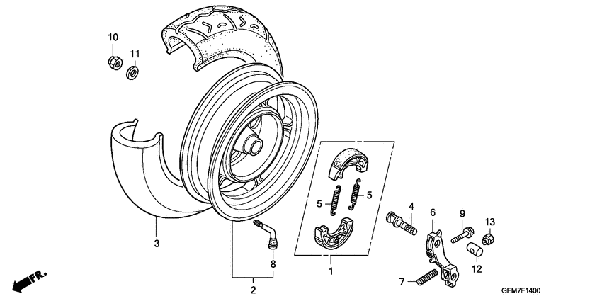 Rear wheel complete assy