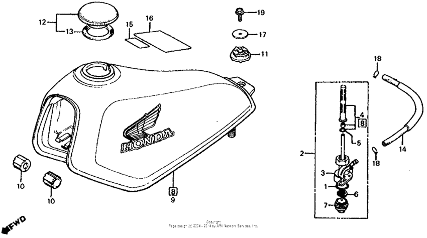 Fuel tank 82-85