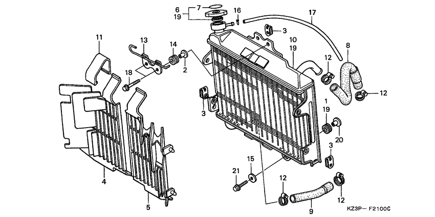 CR250R Радиатор