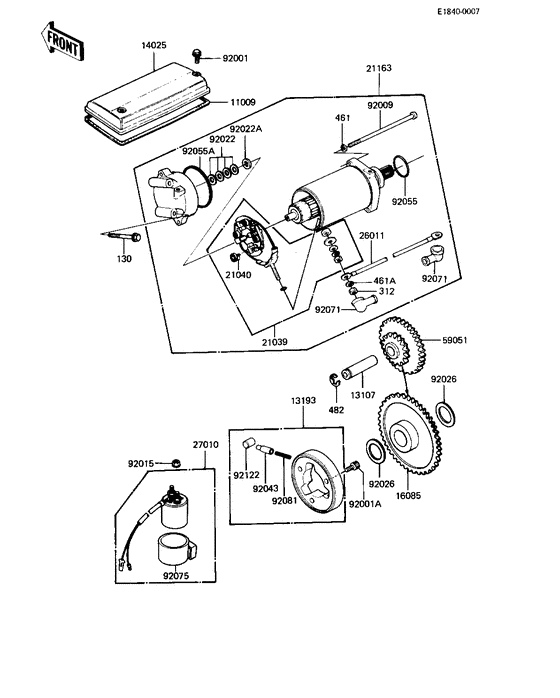 Starter motor/starter clutch