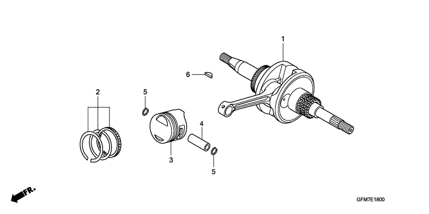 Crankshaft/piston