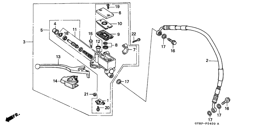 Fr. brake master cylinder