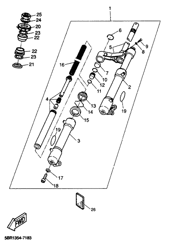 YQ50 Передняя вилка