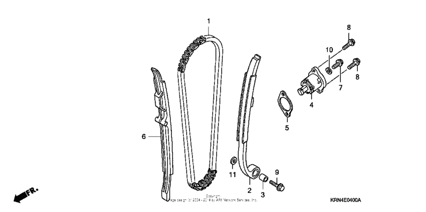 Cam chain + tensioner