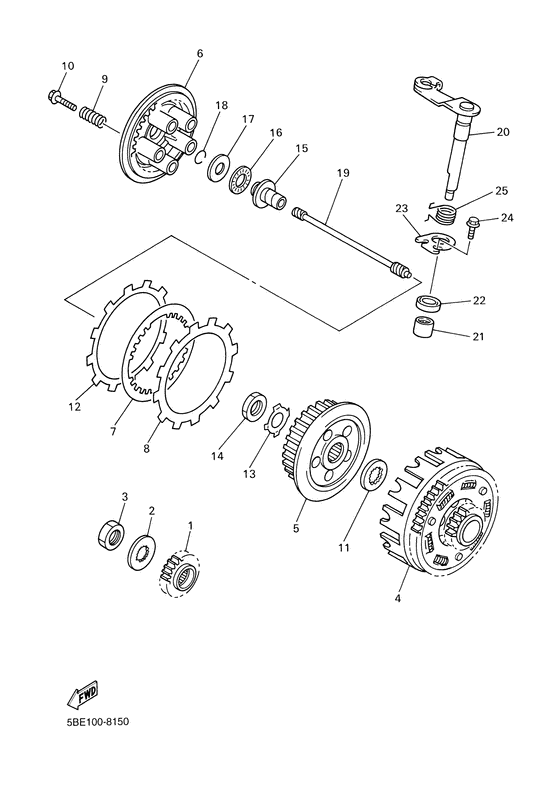 WR400F Сцепление