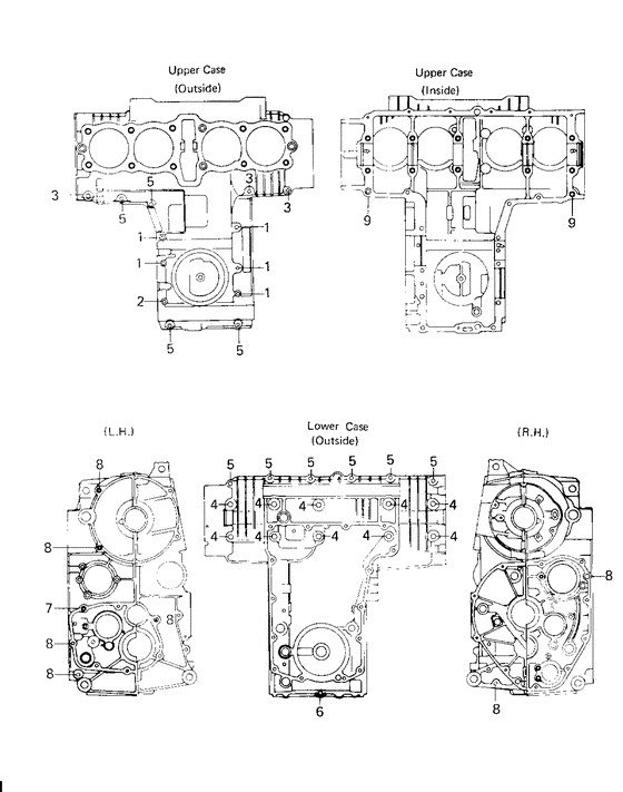 Crankcase bolt & stud pattern