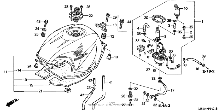 Fuel tank ('01-'06)