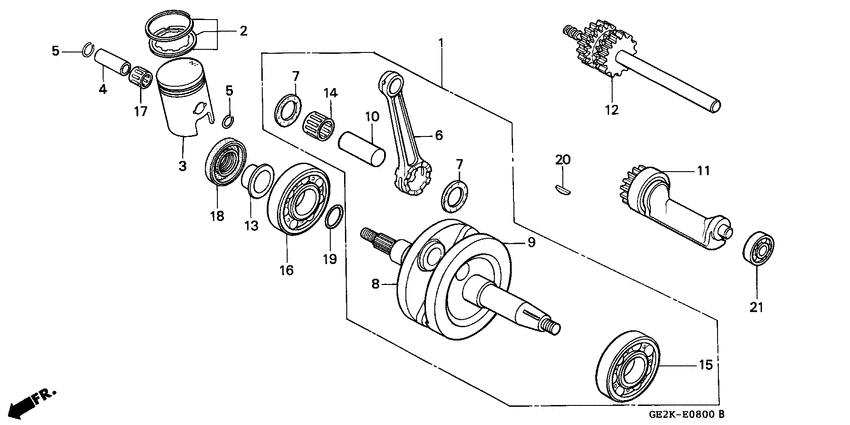 Crankshaft/piston