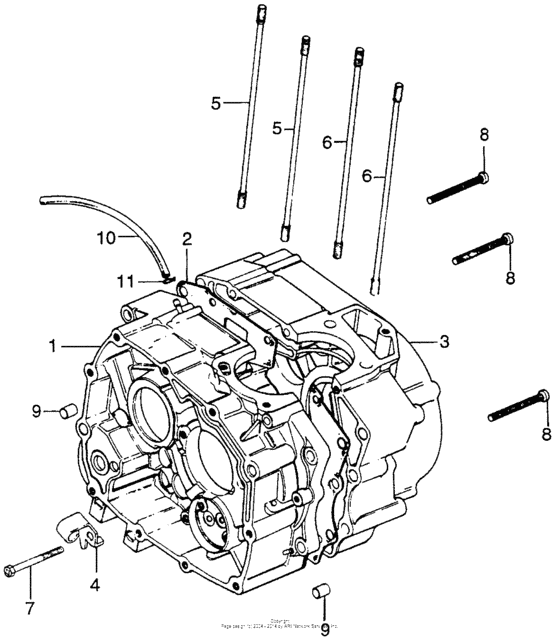 Right crankcase + left crankcase