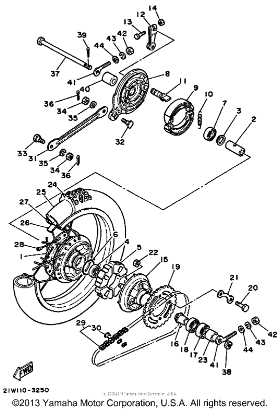 PW80N Переднее колесо