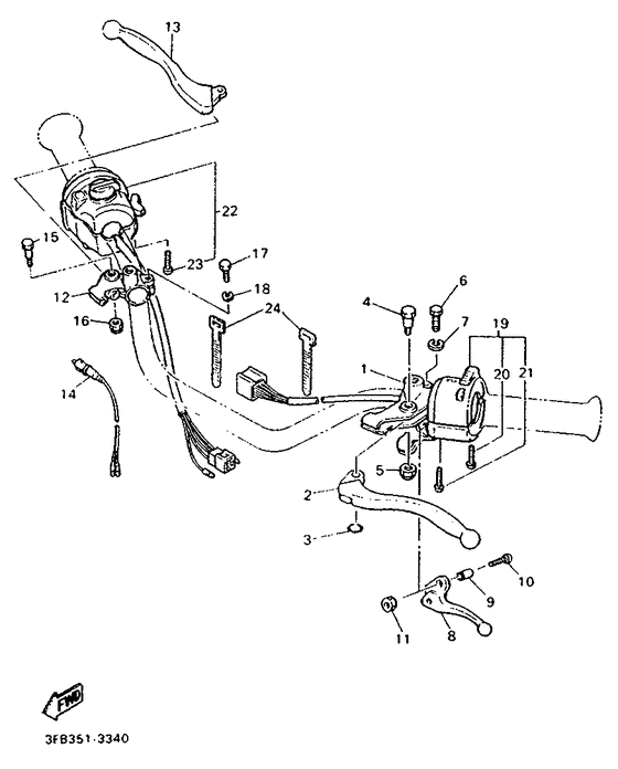 Handle switch. lever