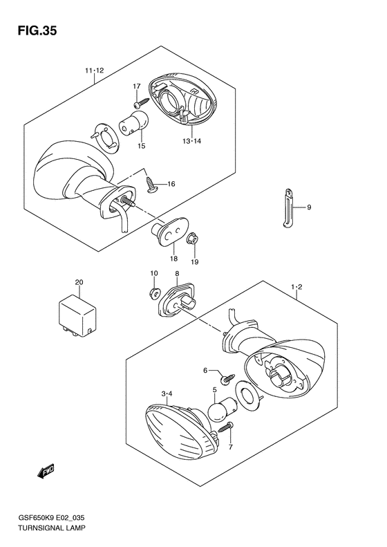 GSF650 Поворотники
