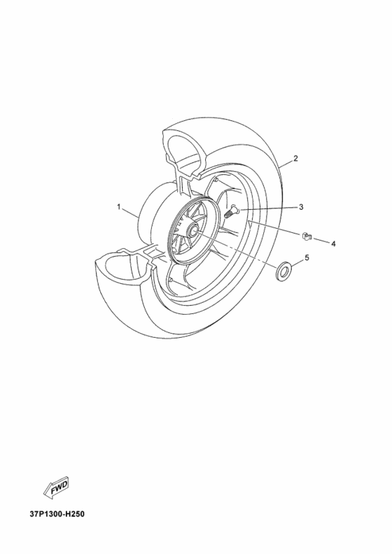 Rear wheel complete assy