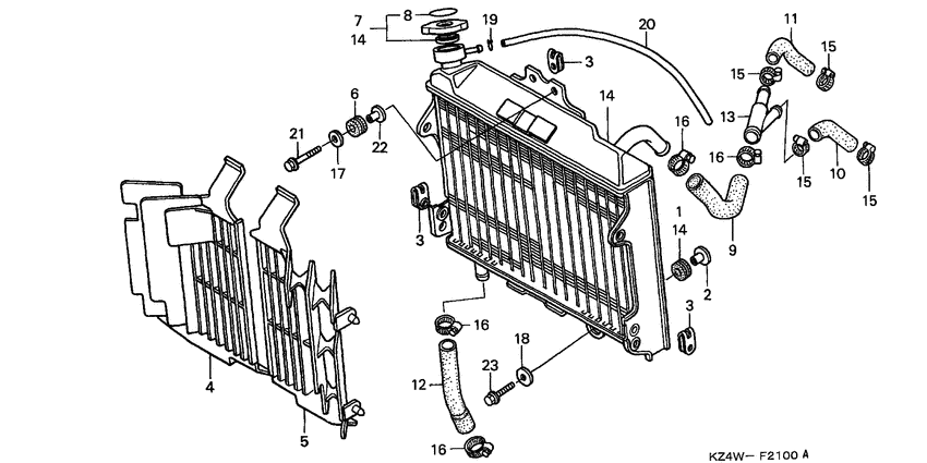 CR125R Радиатор