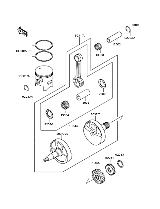 Crankshaft/piston