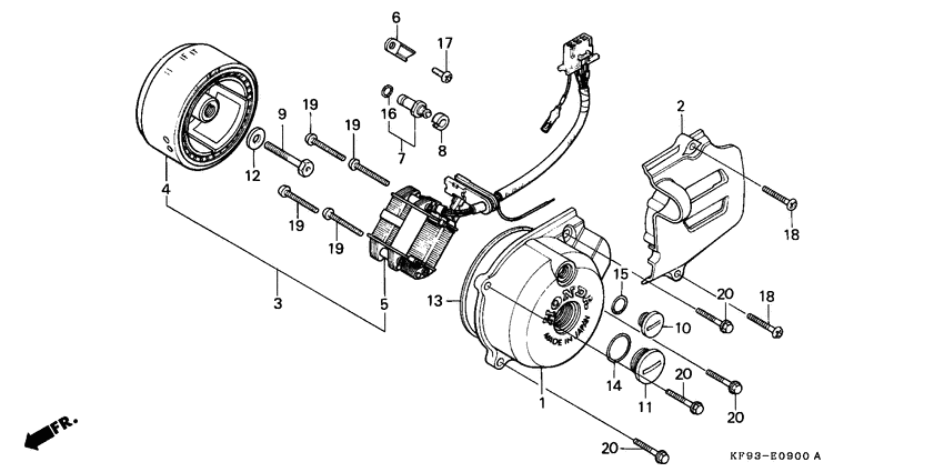 Left crankcase cover/ generator