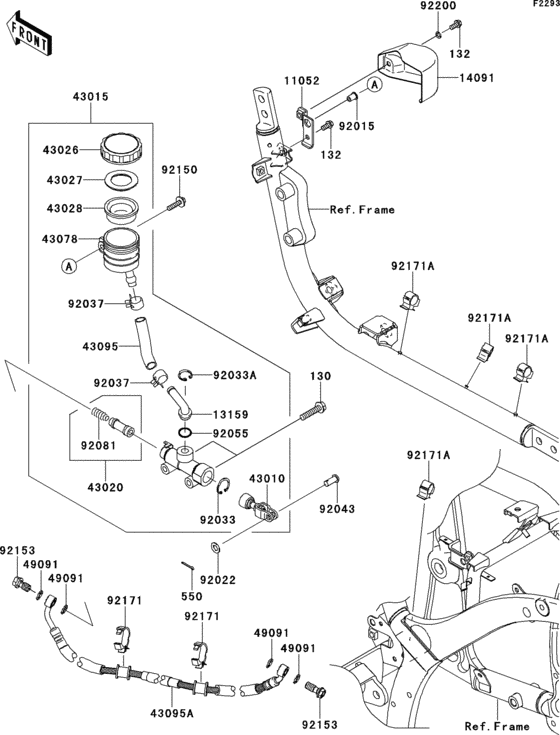 VN900 Задний торм цилиндр