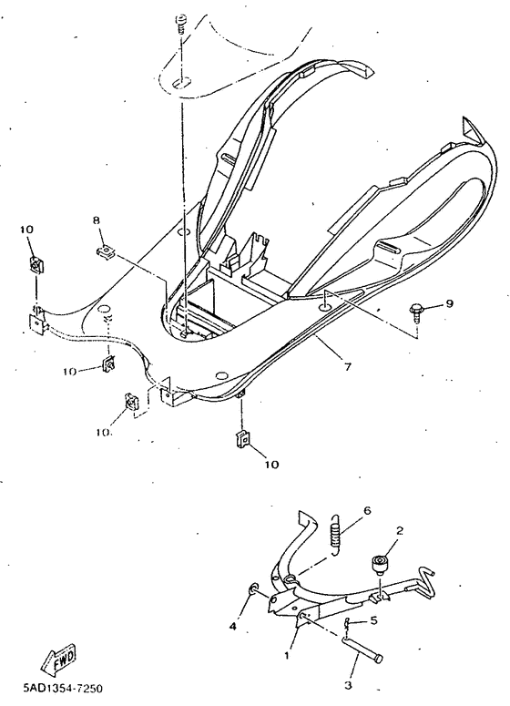 YN50R Stand. footrest