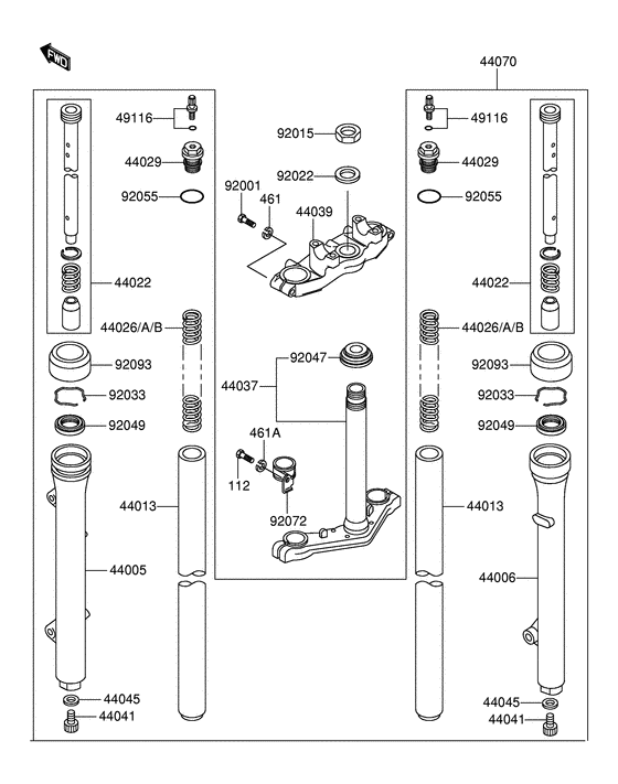 RM60 Вилка передней оси