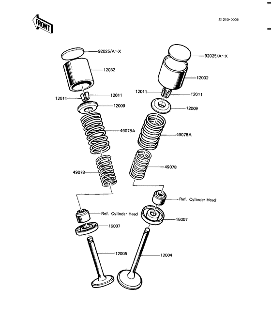 KZ1000 Клапана