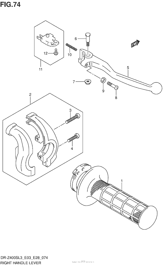  Рукоятка газа и тормоза
