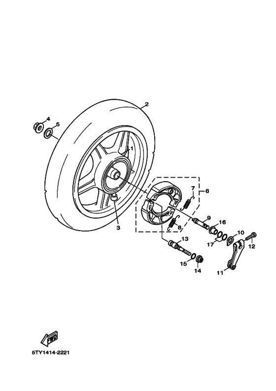 Rear wheel complete assy