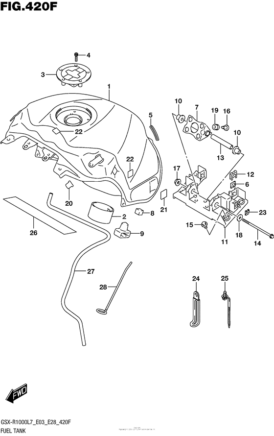 Fuel Tank (Gsx-R1000L7 E33) (Ykv,yvz)