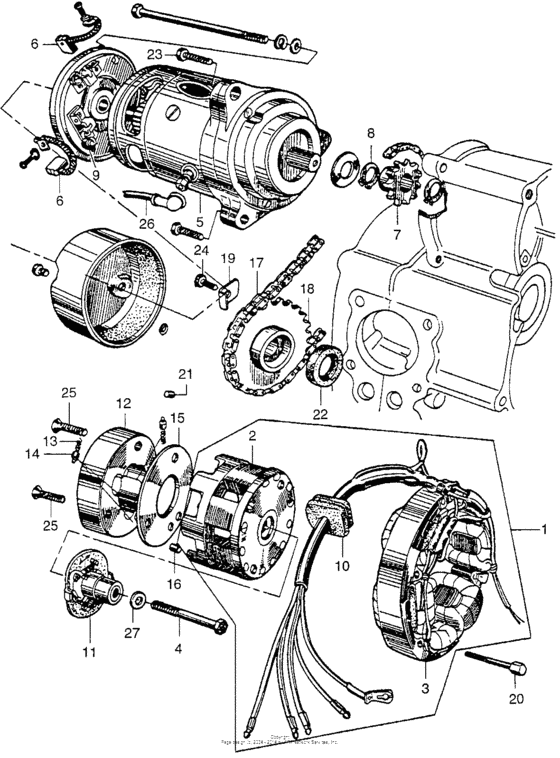 Alternator + starting motor