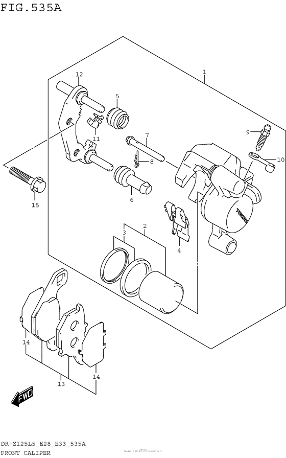 Front Caliper (Dr-Z125Ll5 E28)