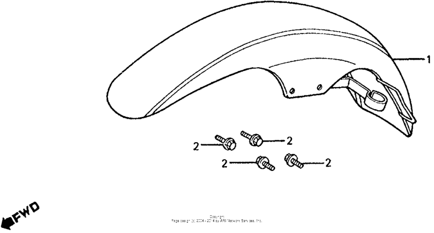 VT750C Переднее крыло