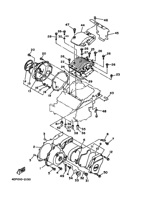 Crankcase cover ass`y  (v