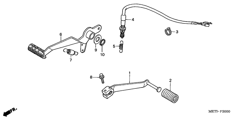 Brake pedal/ change pedal