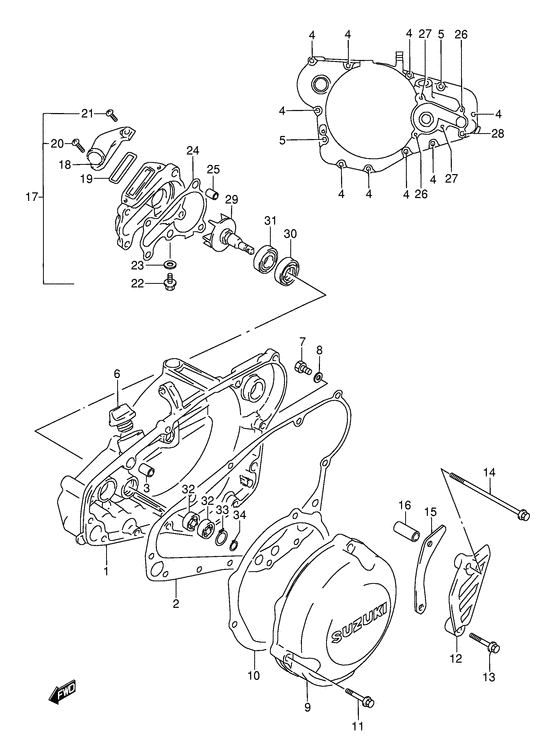 Crankcase cover ass`y  (v