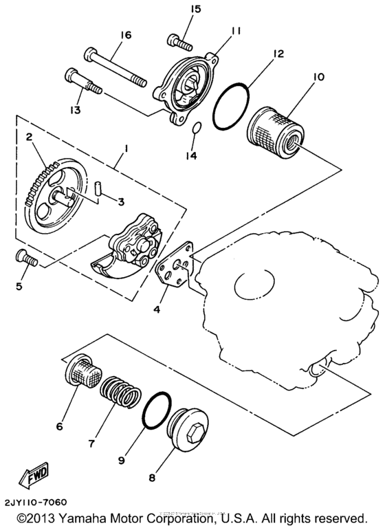 TW200H Масляный насос