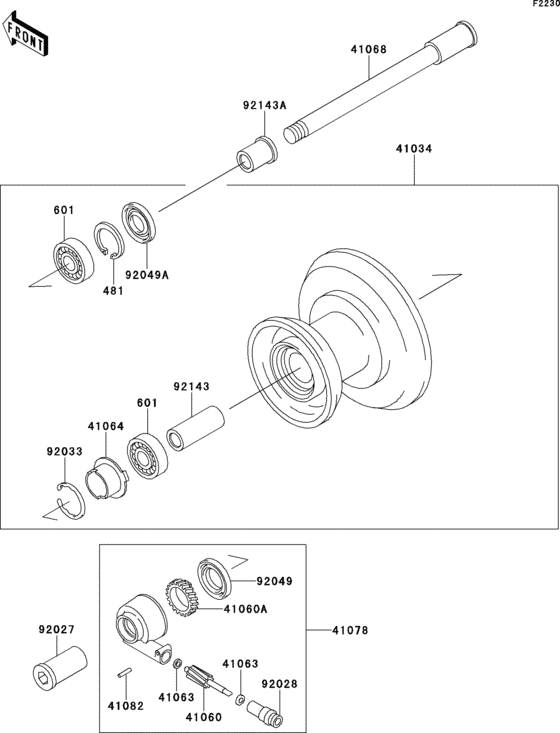 ZL600 Front hub(-zl600b-000862)
